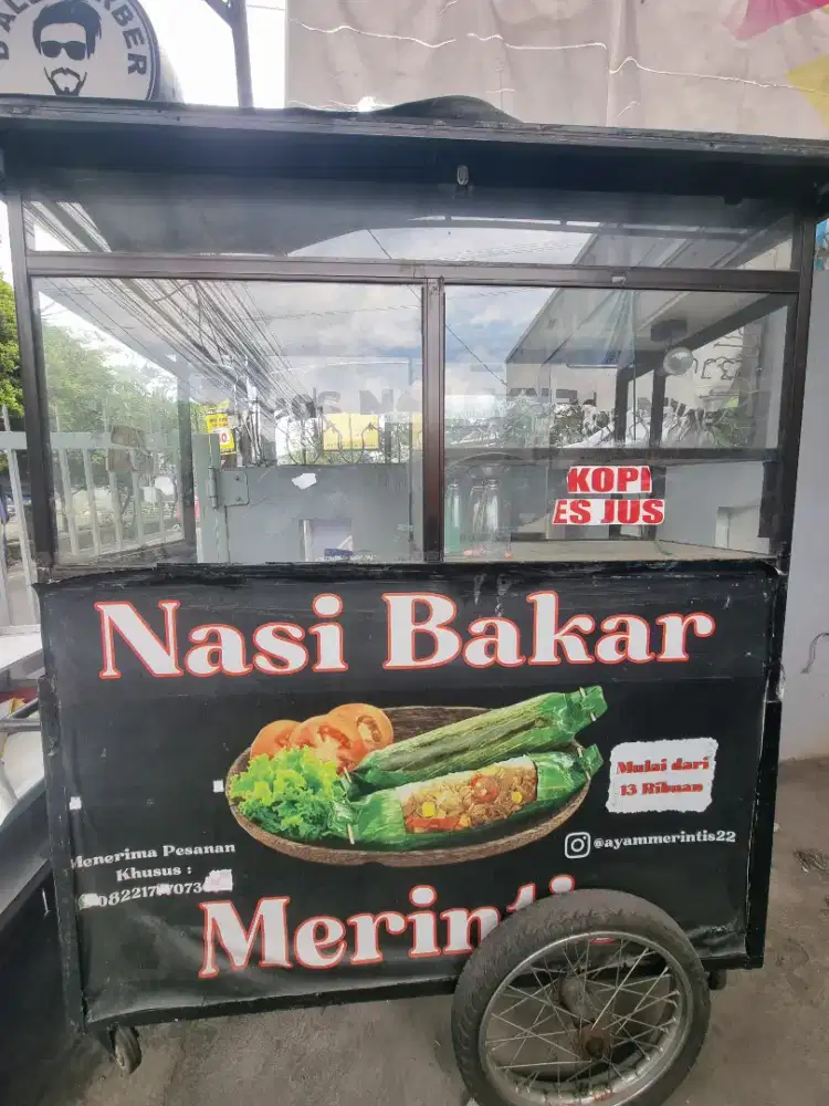 Gerobak usaha Nasi Bakar,Gorengan, Juice dll