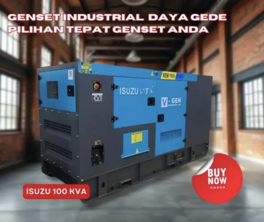 Genset isuzu 100 kva 100kva silent new generator 100kva original resmi