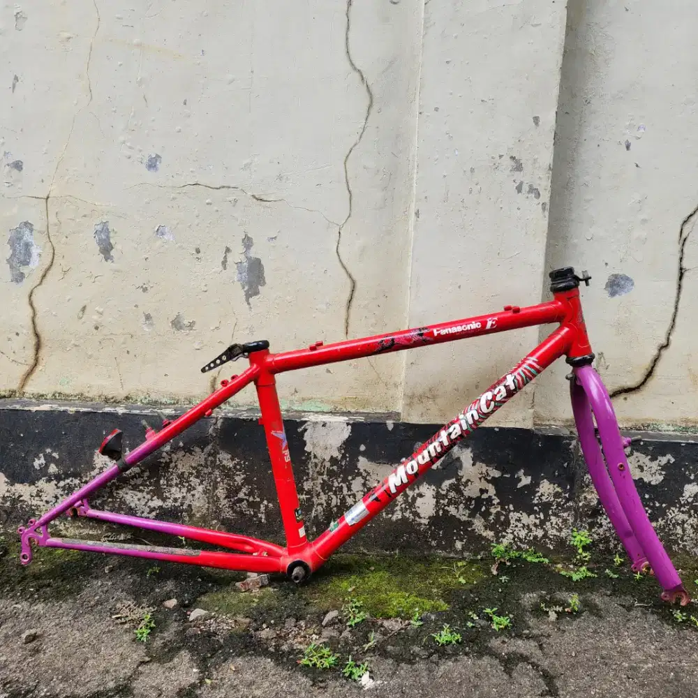 Frame & Fork Sepeda MTB Vintage Panasonic Mountain Cat