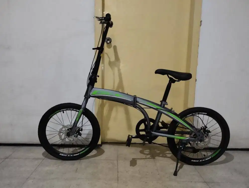 Sepeda Lipat Bicystar 20 Inch - Abu - Abu