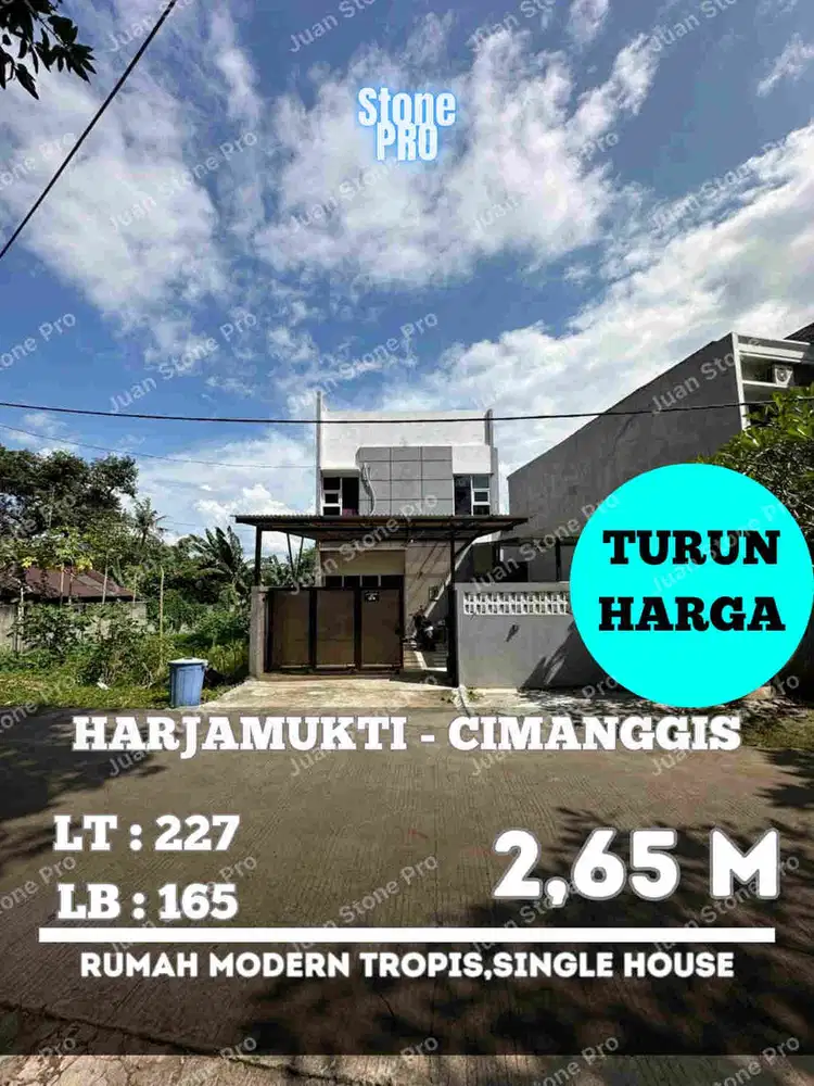 RUMAH SINGLE NON KOMPLEK,DEKAT STASIUN LRT DAN PINTU TOL CIBUBUR