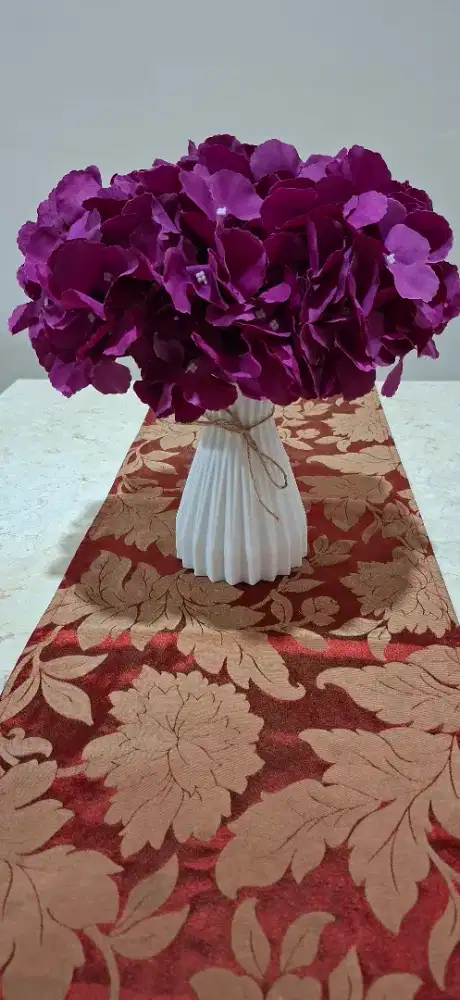 Bunga artificial HYDRANGEA HORTENSIA dan Vas Cantik