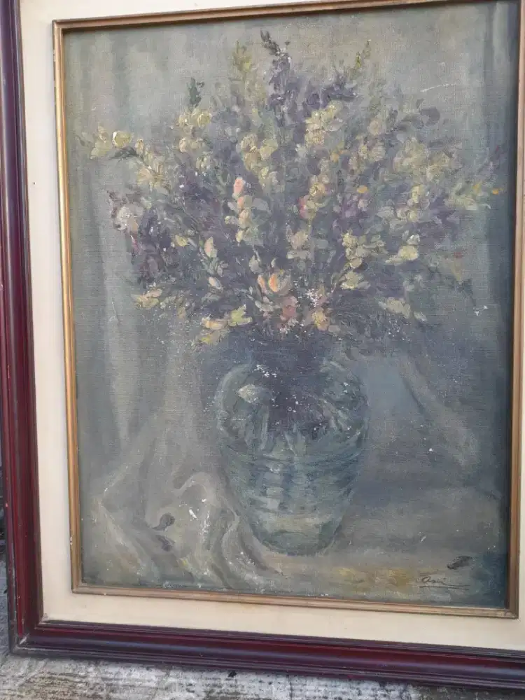 Lukisan bunga dalam vas