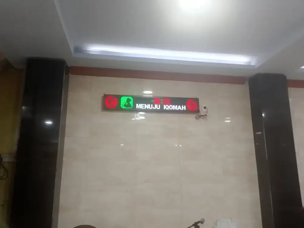 Jam digital masjid p:1m, tinggi:20cm