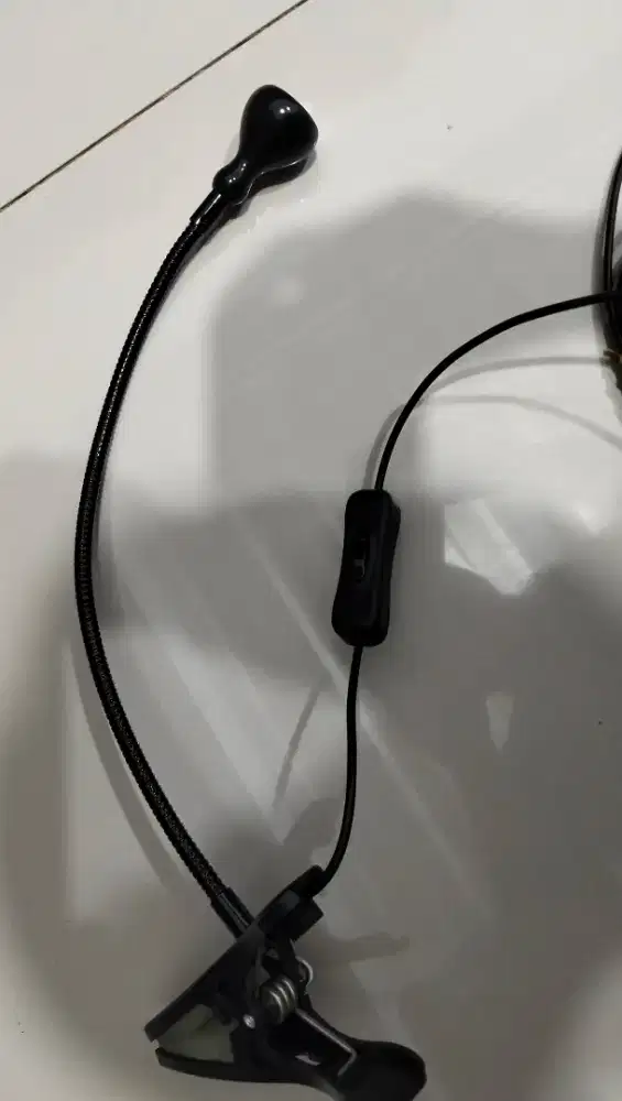 Lampu Belajar/Black LED Ikea Flexible Clip on, Hang on Wall Desk Lamp