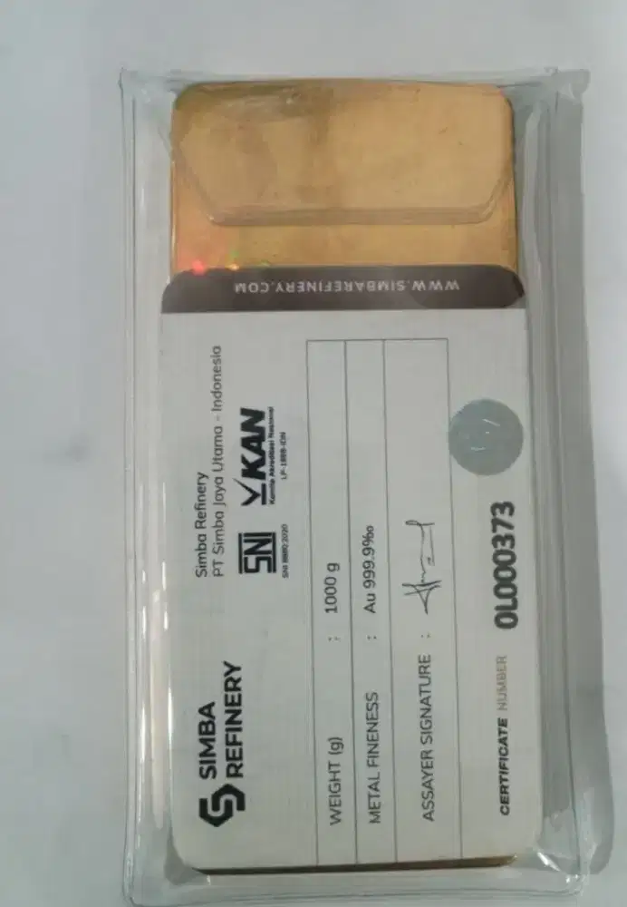 Dijual emas LM logo simba 99.9% bersertifikat resmi