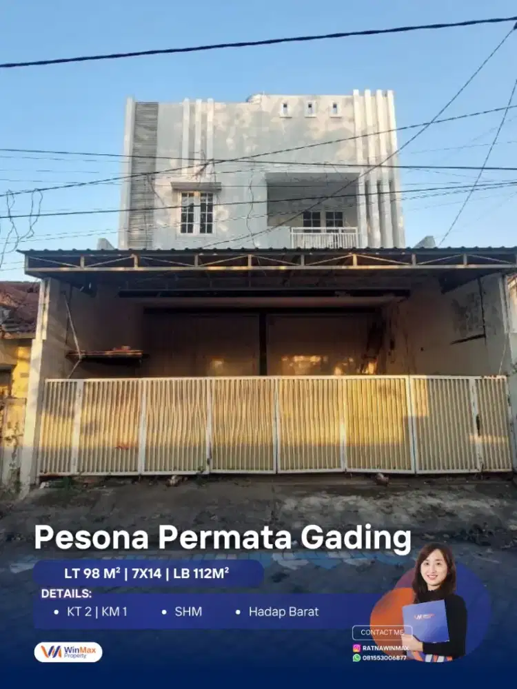 DIJUAL Pesona Permata Gading Sidoarjo dekat alun alun sidoarjo