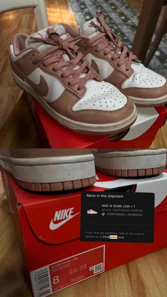 Nike dunk low rose pink