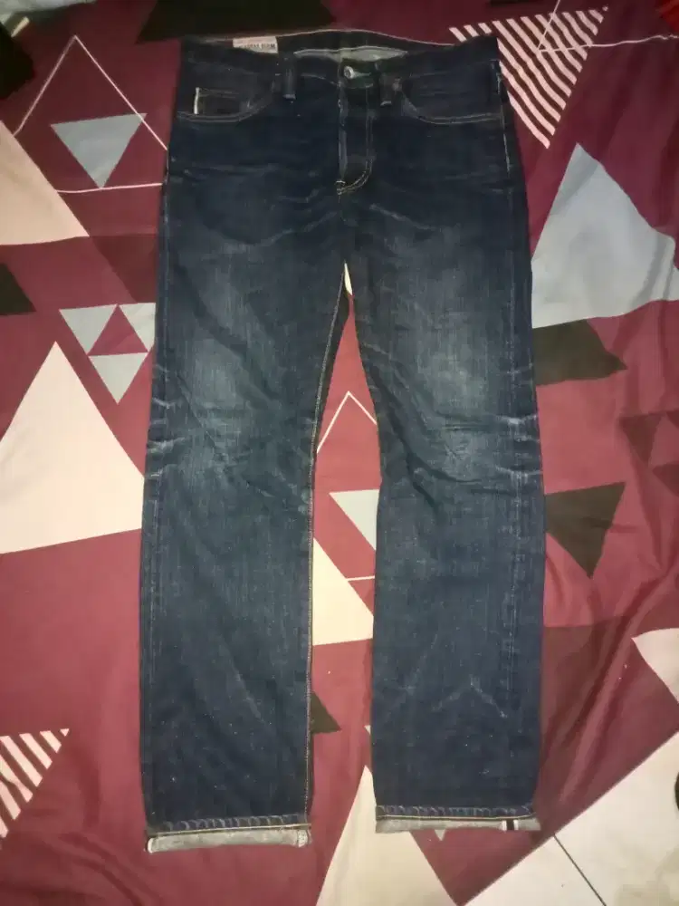 Celana jeans selvedge WINGMAN HEMP DENIM 15OZ serat ganj
