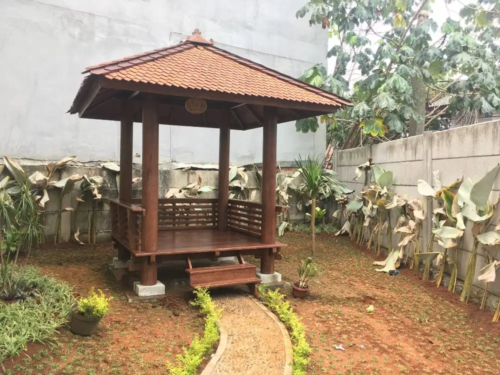 2026DC GAZEBO SAUNG TAMAN KAYU KELAPA DEPOK