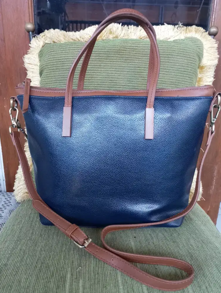 Tas nobrand, biru navy
