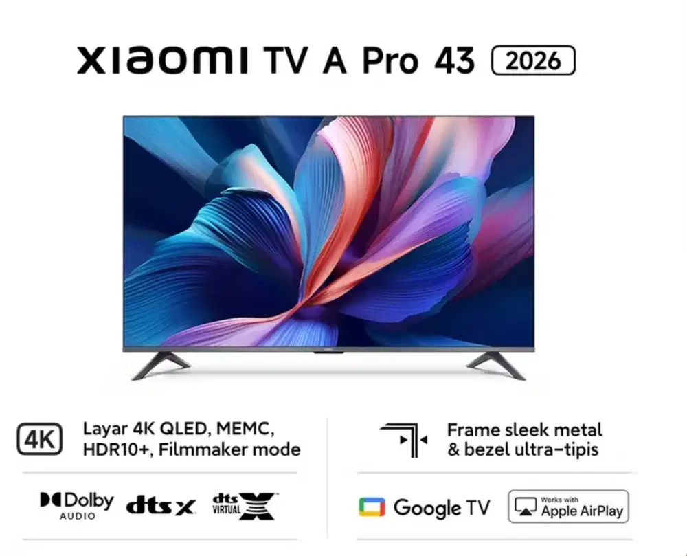 Xiaomi TV 43 QLED G TV Android UHD 4K Frameless Digital TV Dolby