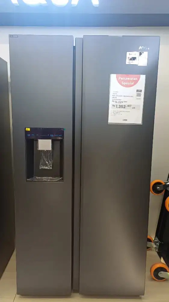 AQUA KULKAS SXS 2PINTU INVERTER 618LTR BISA CICILAN 0%