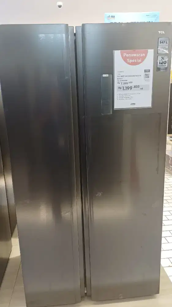 TCL KULKAS SXS 2PINTU 547LTR BISA CICILAN 0%