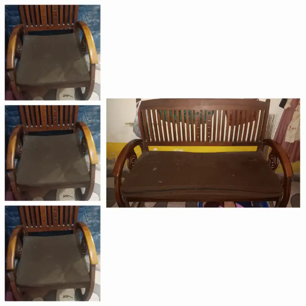 Di jual kursi jati 1 kursi panjang 3 kursi pendek