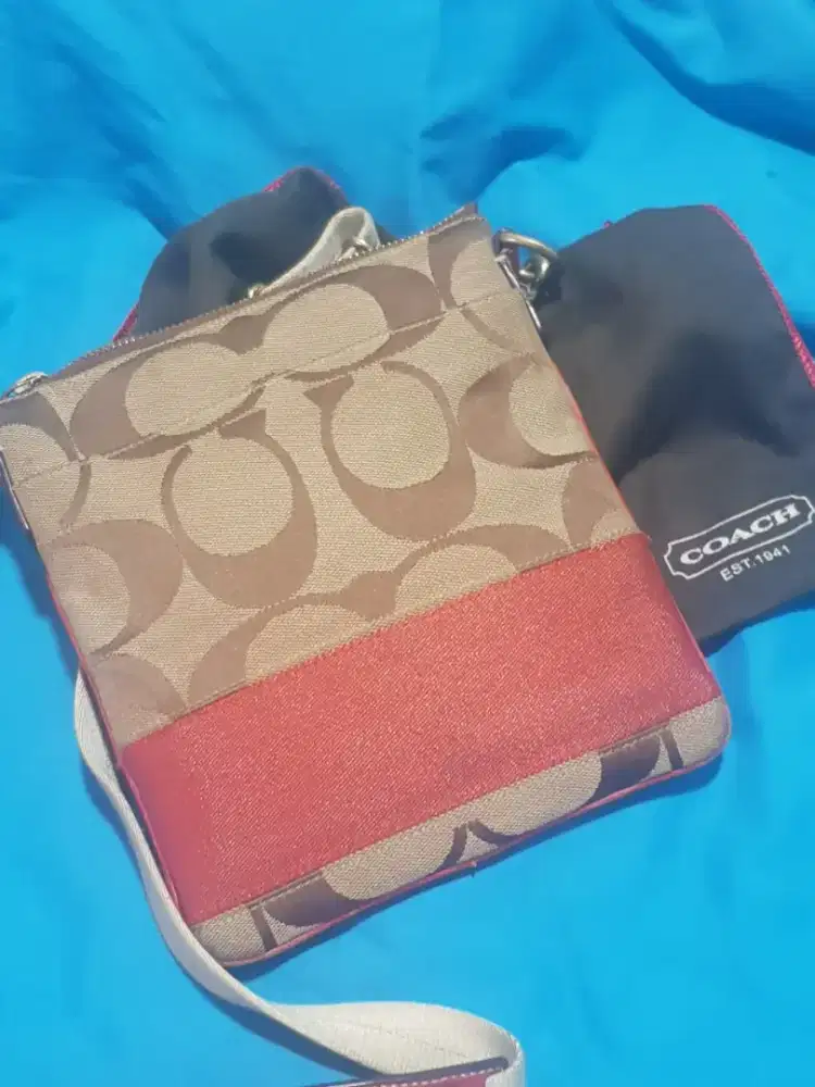 Dijual Tas (Asli) Coach CC Signature Brown Orange