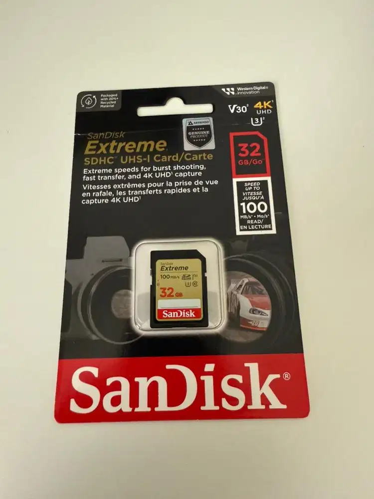 Sd card 32gb sandisk extreme ultra