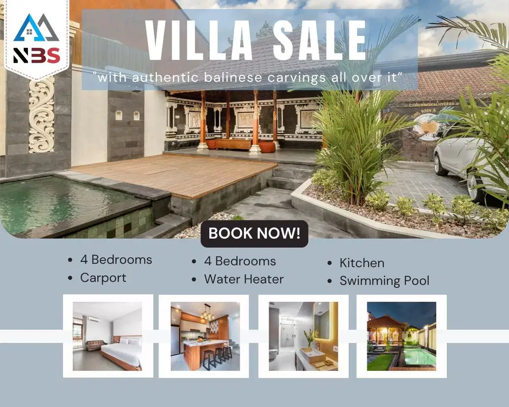 FOR SALE LUXURIOUS AND SPACIOUS VILLA IN THE CENTER OF SEMINYAK AREA