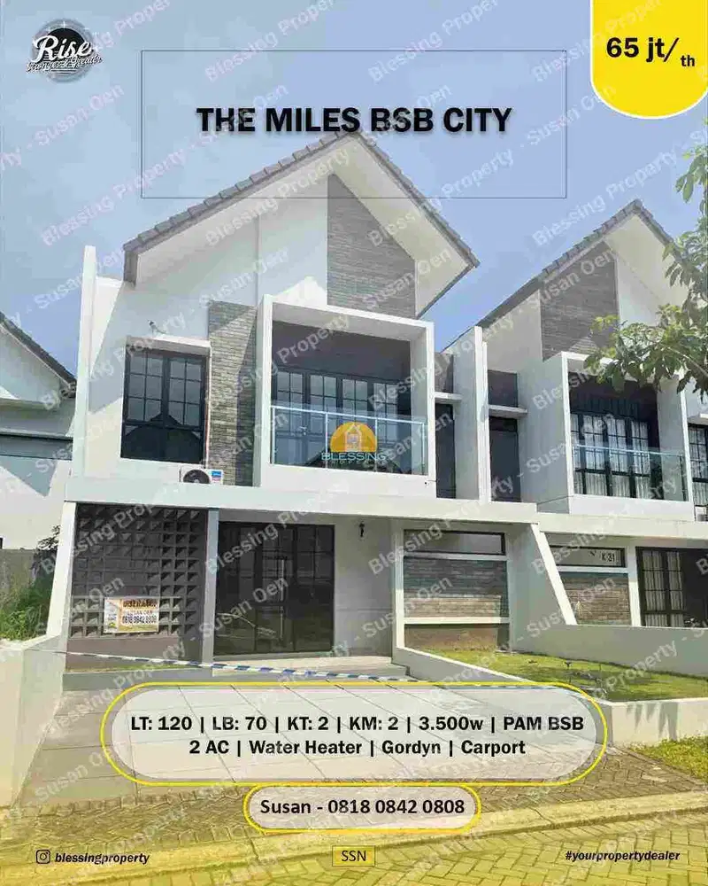 Rumah baru siap pakai dekat Unika BSB Semarang