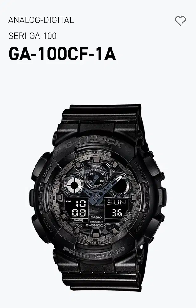 Casio GA 100 second cuma unit minus batre karena lama ga dipakai