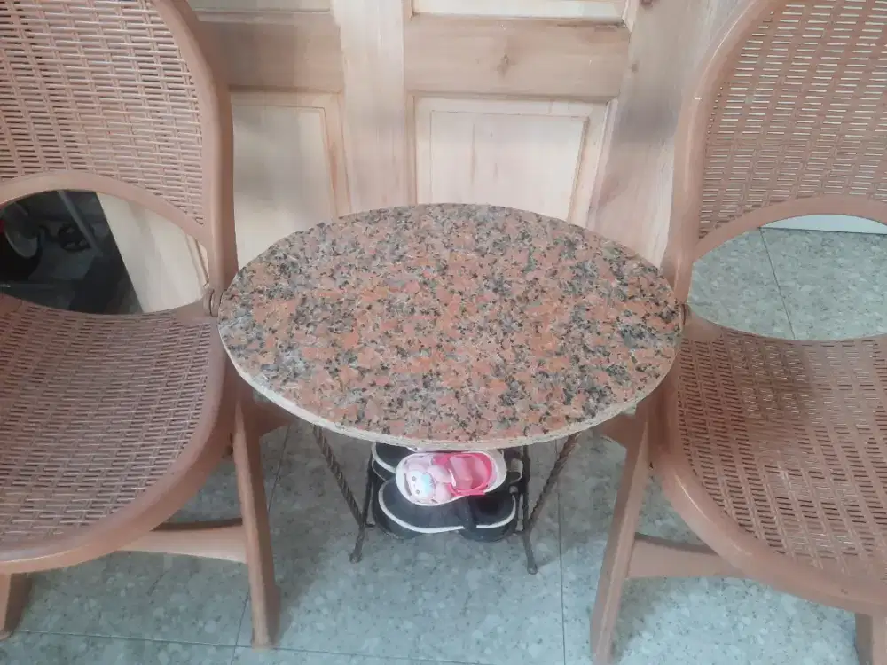 Meja marmer asli kaki DIY dr besi