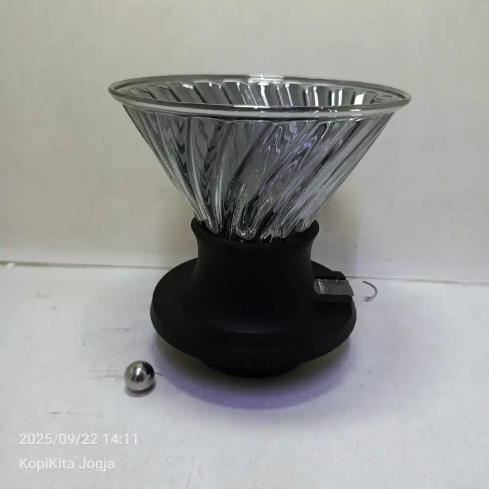 immersion cone coffee dripper v60 transparan gray