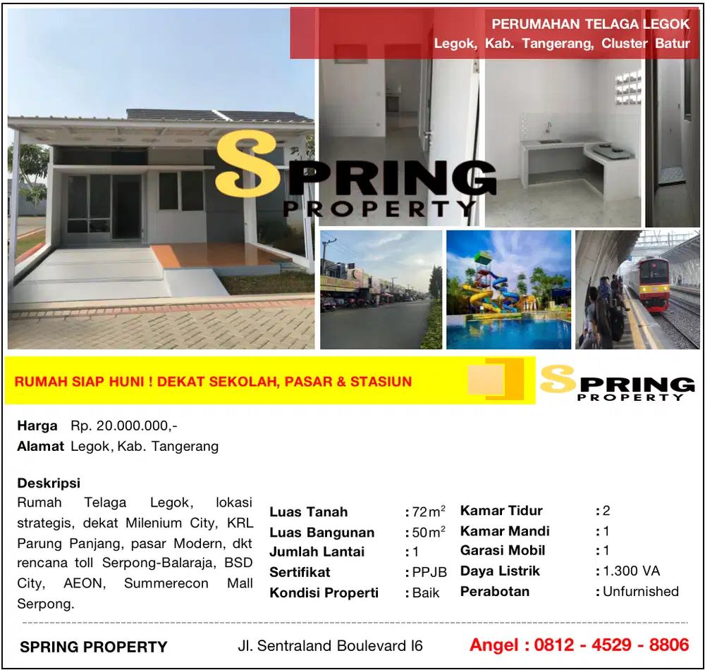 Rumah Murah di Telaga Legok Stasiun Parung Panjang Legok Tangerang