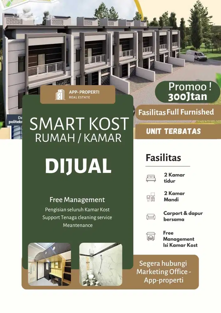 KAMAR KOS PREMIUM DEPAN UMM DAN DEKAT UB KOTA MALANG
