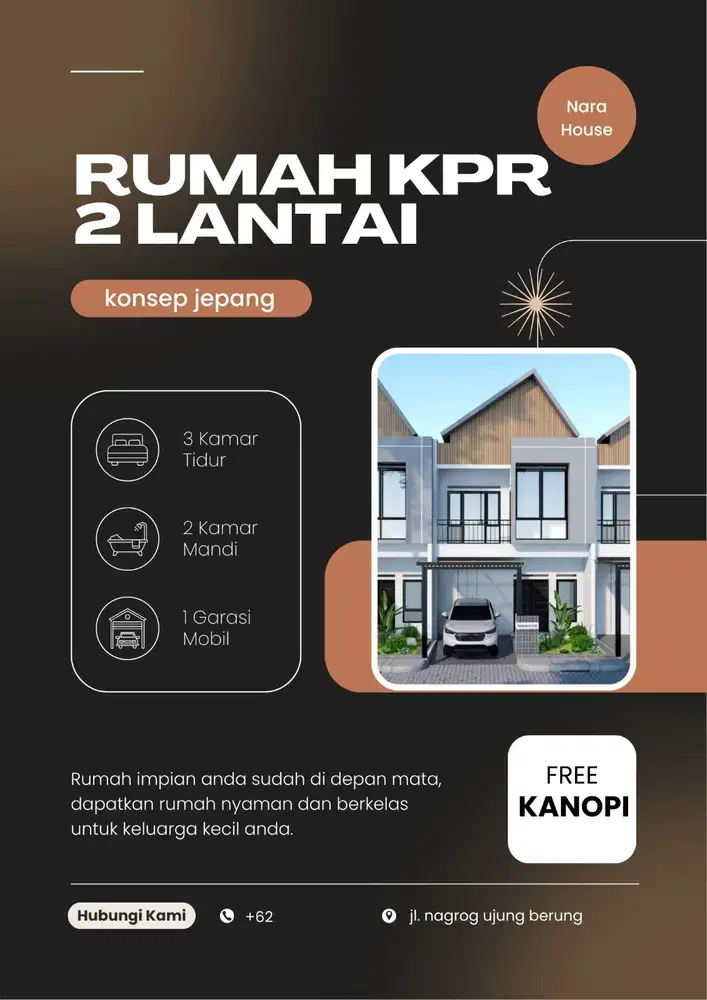 Promo DP 10jt all in rumah cluster 2 lantai shm di nagrog Ujungberung