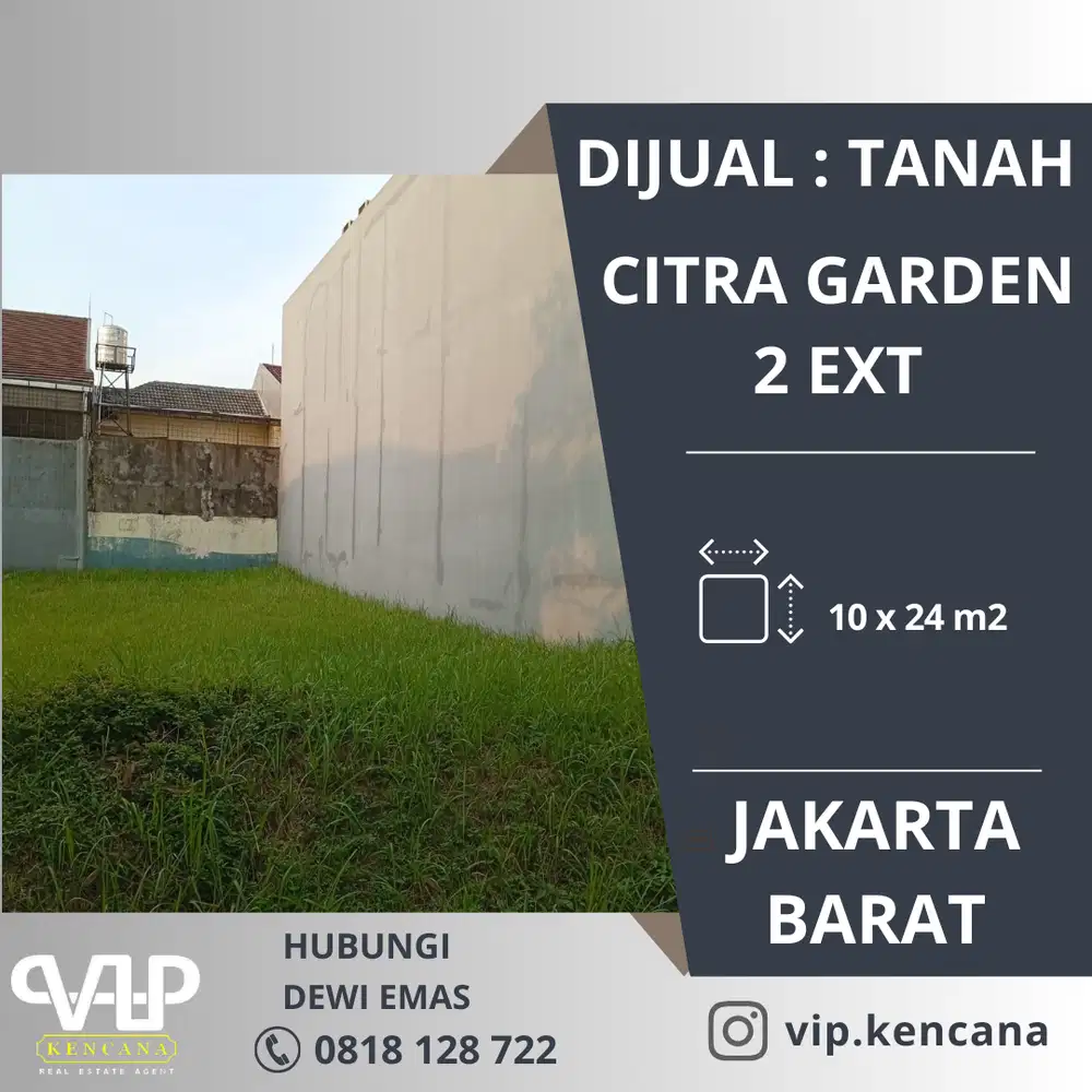 DIJUAL: Tanah di Citra 2 Extension, Kalideres, Jakarta Barat