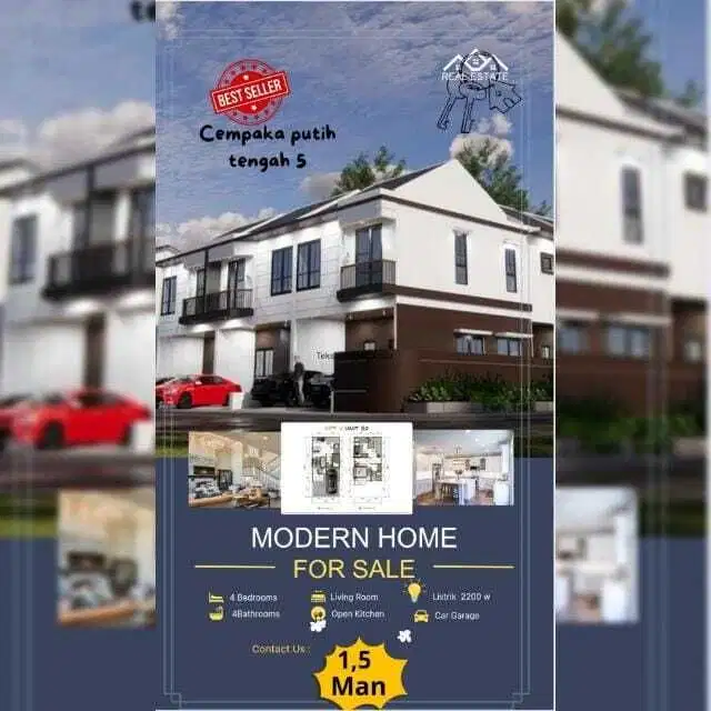 Rumah 2 lantai akses 2 mobil 5 menit ke RS Islam jakarta pusat