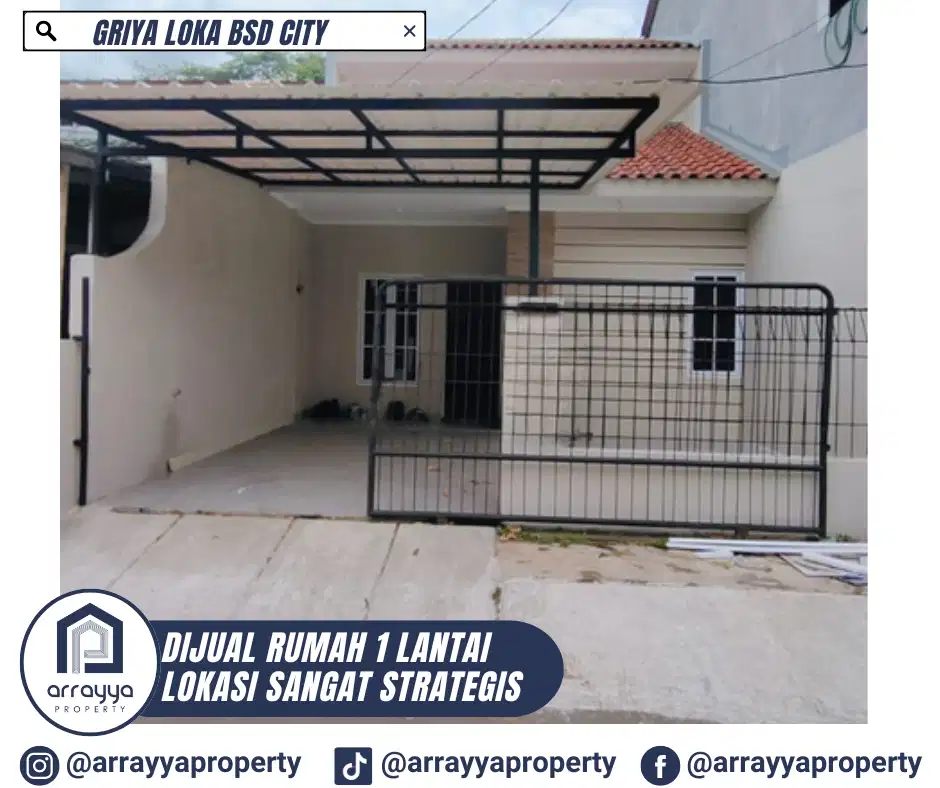 DIJUAL RUMAH 1,5LANTAI LOKASI DI NUSA LOKA BSD 'HRB157