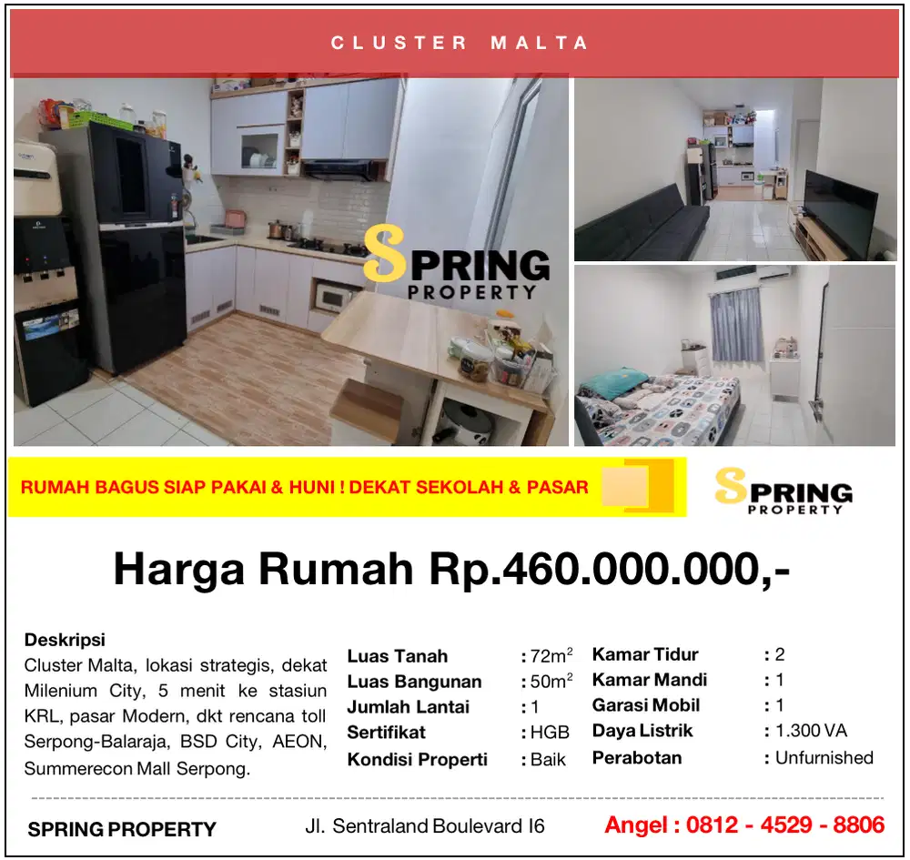 Rumah Murah Sentraland Paradise Siap Huni Dekat Stasiun Parung Panjang