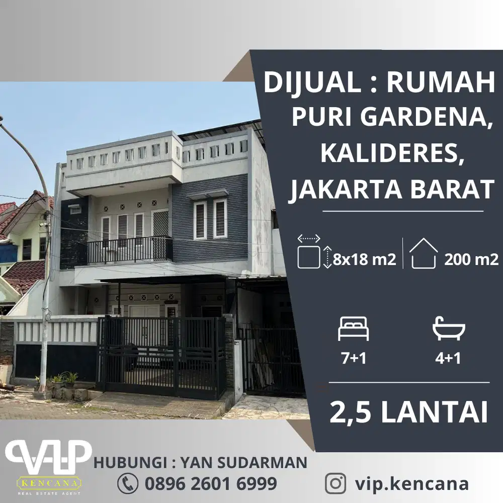 DIJUAL : Rumah di Puri Gardena, Kalideres, Jakarta Barat.