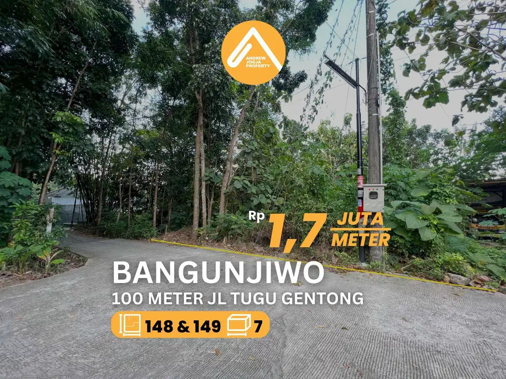 JUAL TANAH PEKARANGAN BANGUNJIWO GENDENG LOKASI STRATEGIS