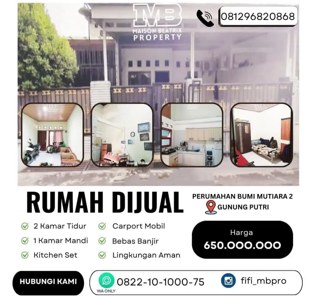 DIJUAL CEPAT RUMAH MURAH BEBAS BANJIR