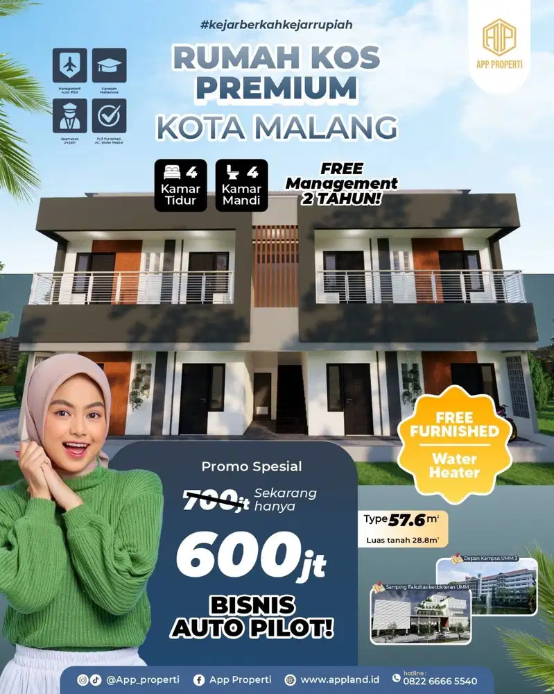 RUMAH KOS MURAH DEPAN KAMPUS UMM MALANG HANYA 600 JUTA