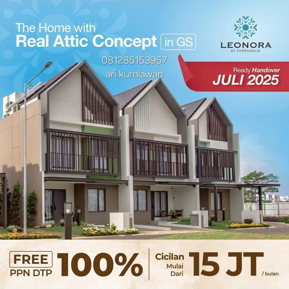 Last change! free ppn & siap huni hanya 2MAN 3LT CLUSTER LEONORA SUMMA