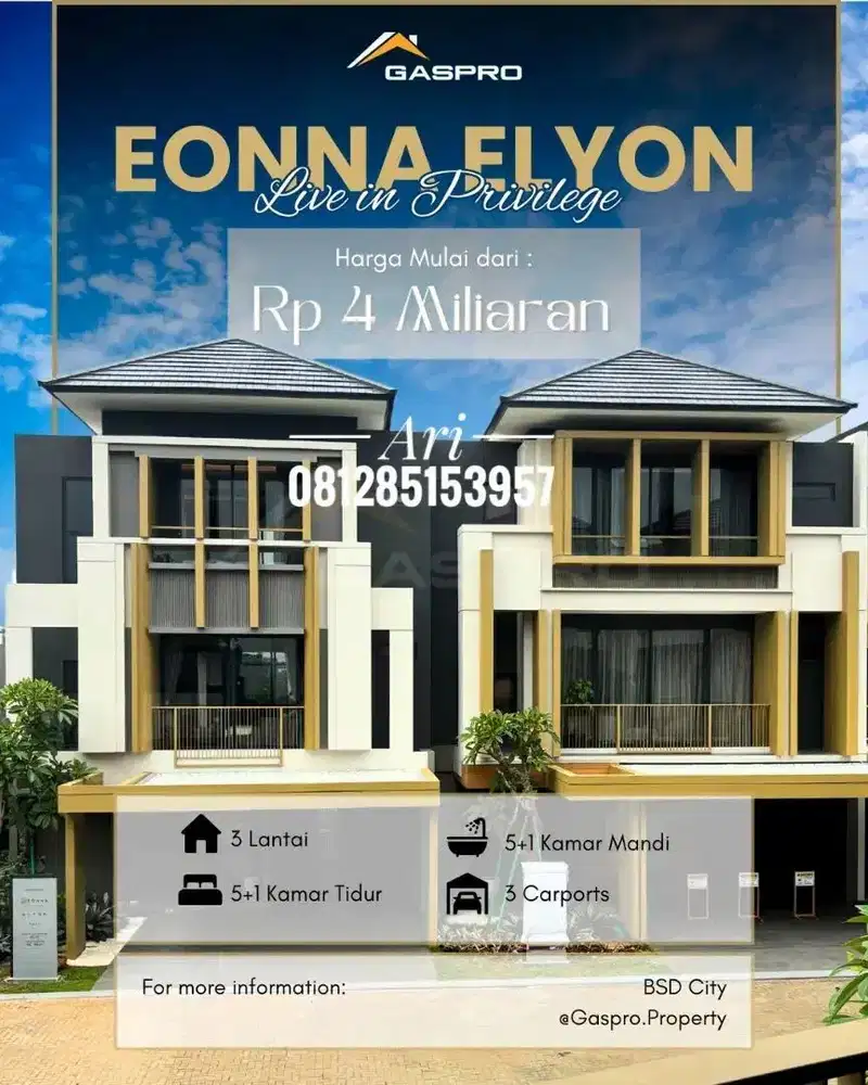 ELYON by EONNA- Terbaru di bsd city dengan konsep LUXURY TROPICAL 4man