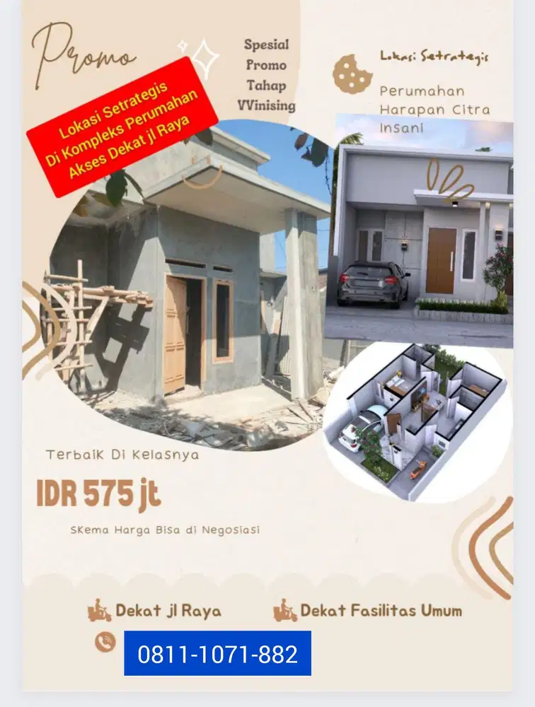 Rumah Baru Ujung Harapan Bekasi Posisi Huk Bebas Banjir dekat Stasiun