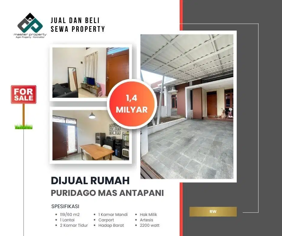 Jual cepat rumah di Cluster Antapani Kota Bandung lingkungan nyaman