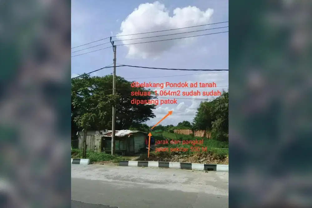 DIJUAL TANAH DEKAT BANDARA JALAN NOERDIN PANJI PALEMBANG