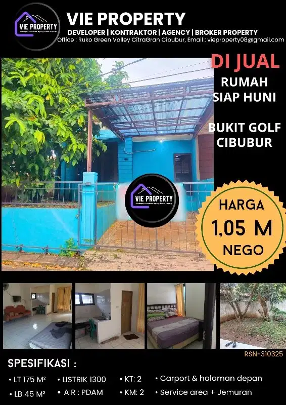 JUAL CEPAT RUMAH SIAP HUNI DI BUKIT GOLF CIBUBUR