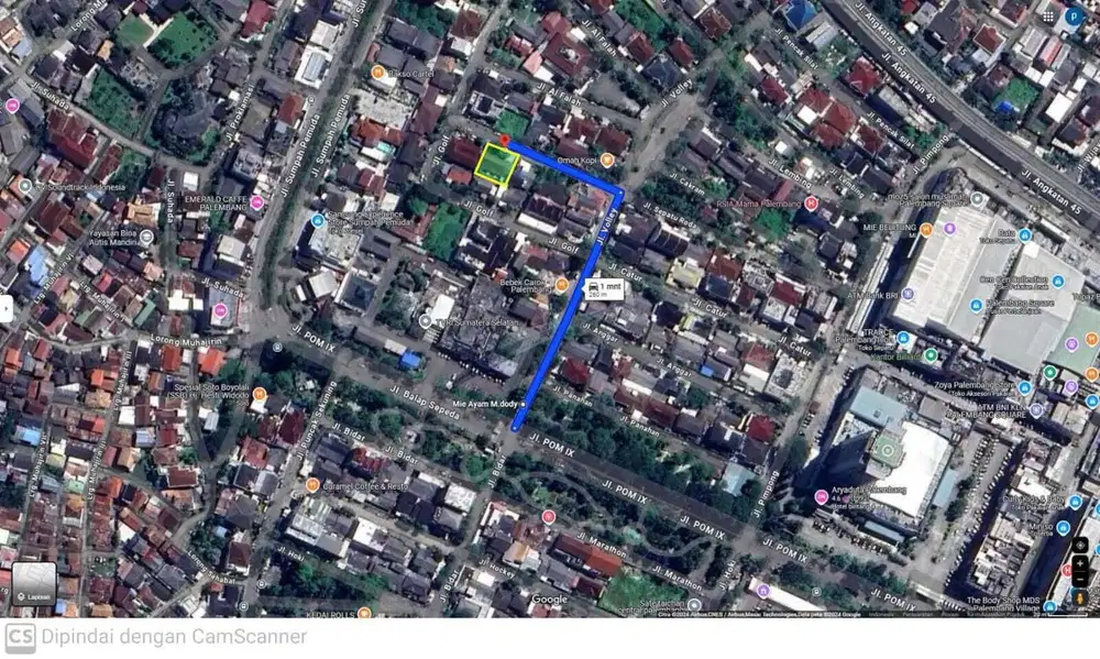 DIJUAL TANAH PUSAT KOTA JALAN VOLLEY KAMPUS TVRI PALEMBANG