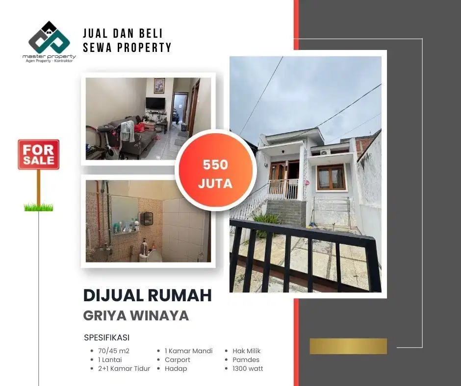 Jual rumah minimalis di Komplek Griya Winaya Ujungberung Bandung