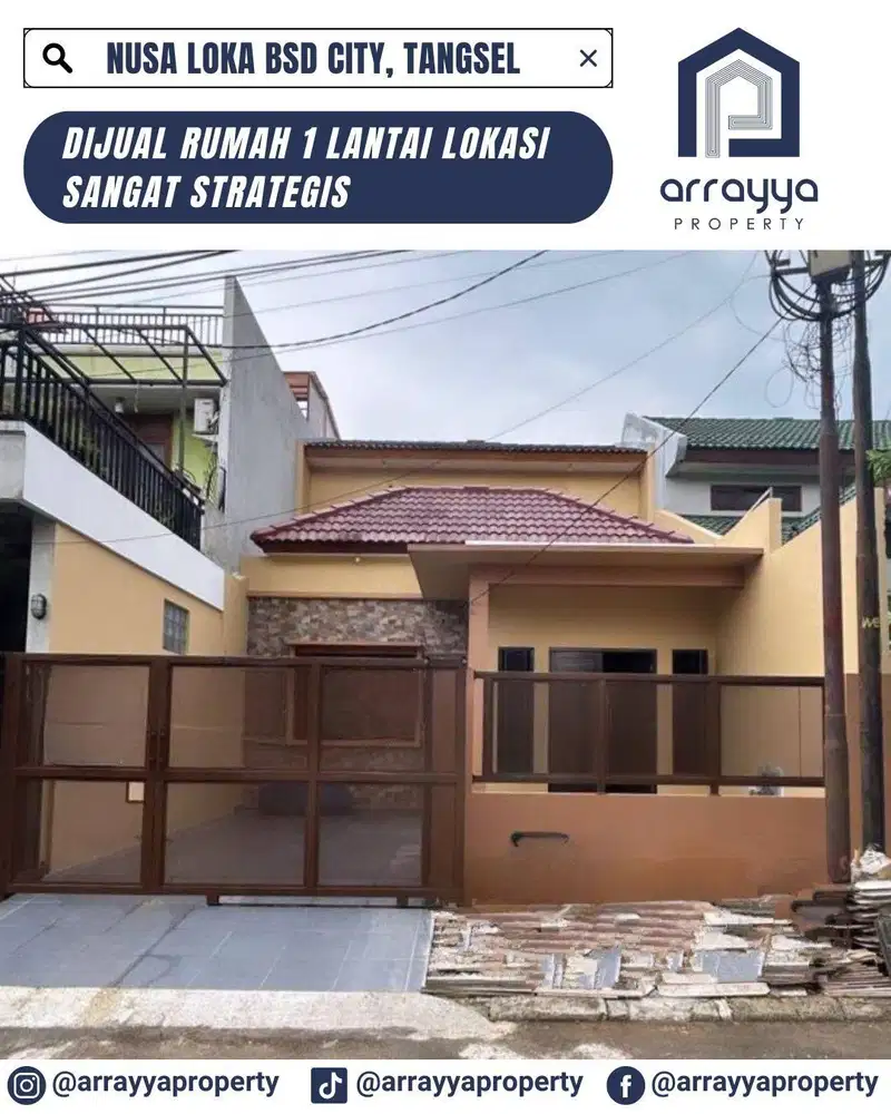 RUMAH 1.5LANTAI LOKASI STRATEGIS NUSA LOKA BSD 'ARB100