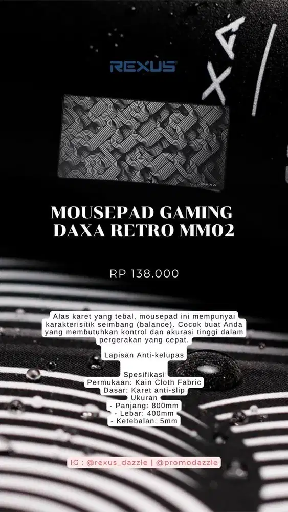 Mousepad XL Rexus daxa Retro MM02