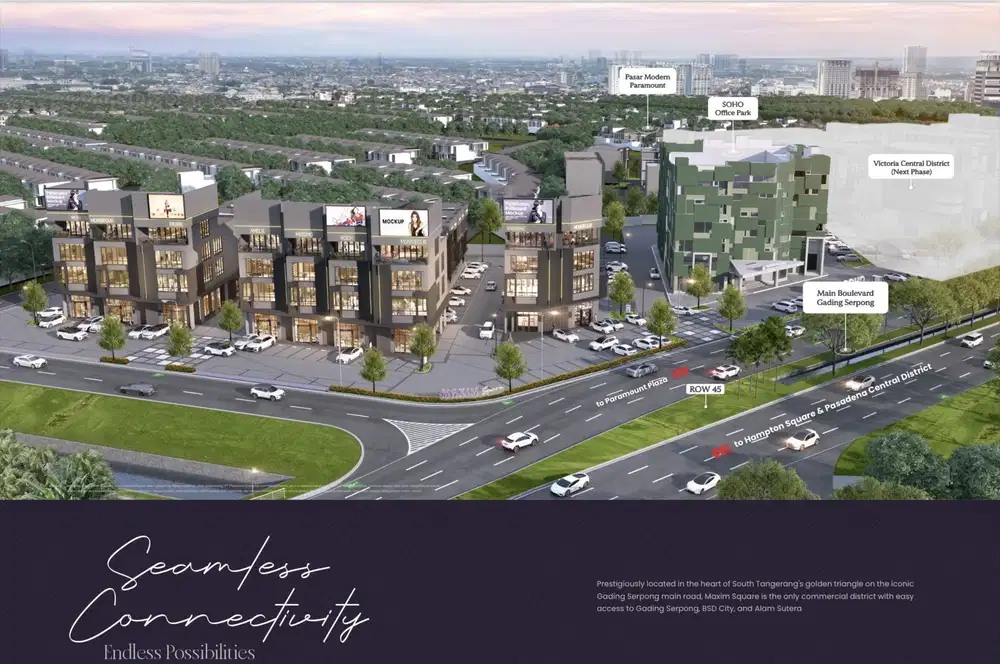 Dijual Ruko Maxim 2 muka hadap jalan Boulevard Gading Serpong