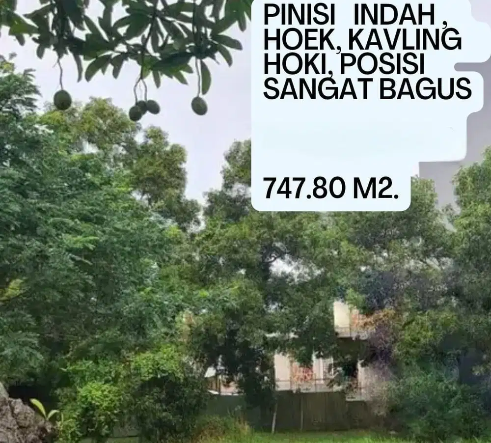 Jual Kavling Hook Luas 747.8 di Pinisi Indah PIK