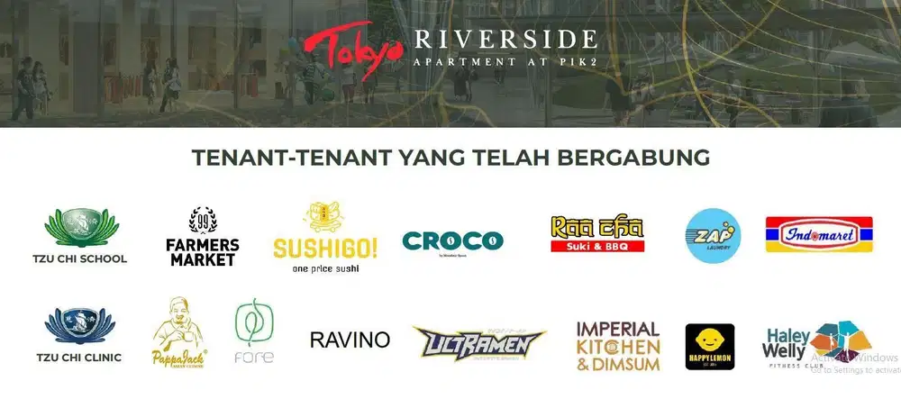 DISEWAKAN STUDIO FULLYFURNISHED MEWAH APARTEMEN TOKYO RIVERSIDE PIK 2